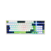 AULA Teclado Mecanico Gamer F99, RGB, Español Latam, Gray Switch, Alámbrico (Azul con morado/Azul/Verde)