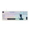 AULA Teclado Mecanico Gamer F99, RGB, Español Latam, Gray Switch, Alámbrico (Azul con morado/Azul/Verde)